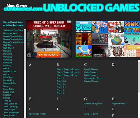 gaming websites unblocked